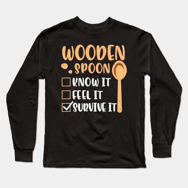 Wooden Spoon Survivor I Survived The Wooden Spoon Funny List Long Sleeve T-Shirt by alcoshirts